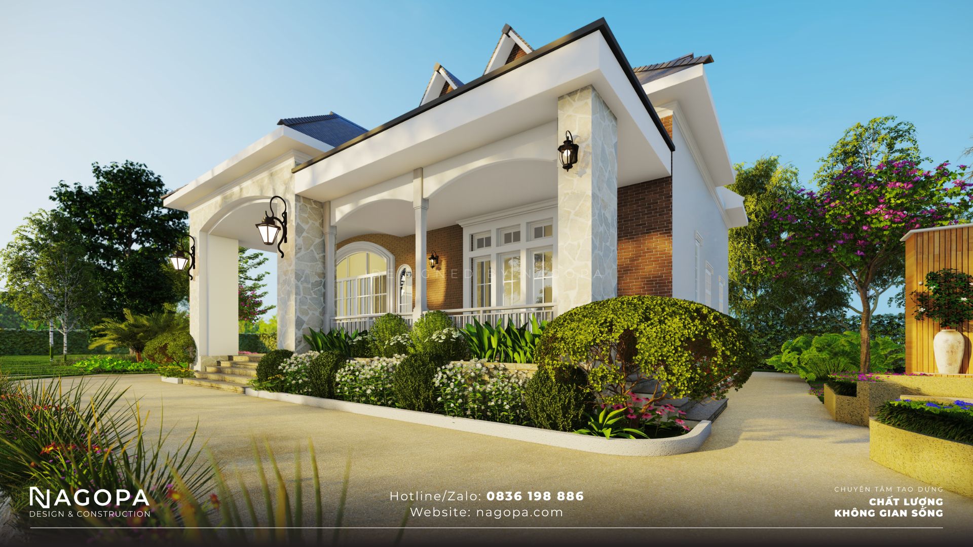tổng quan biệt thự vườn cô tuyết mang hơi thở châu âu tại vĩnh long 1