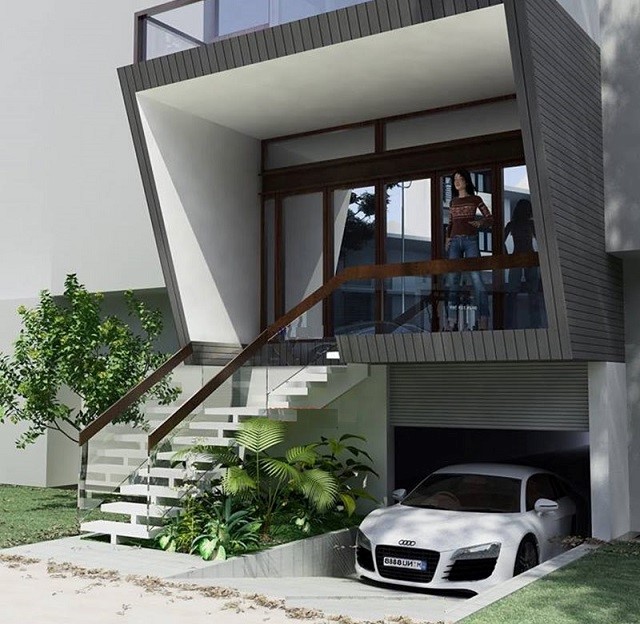 vị trí lối vào garage