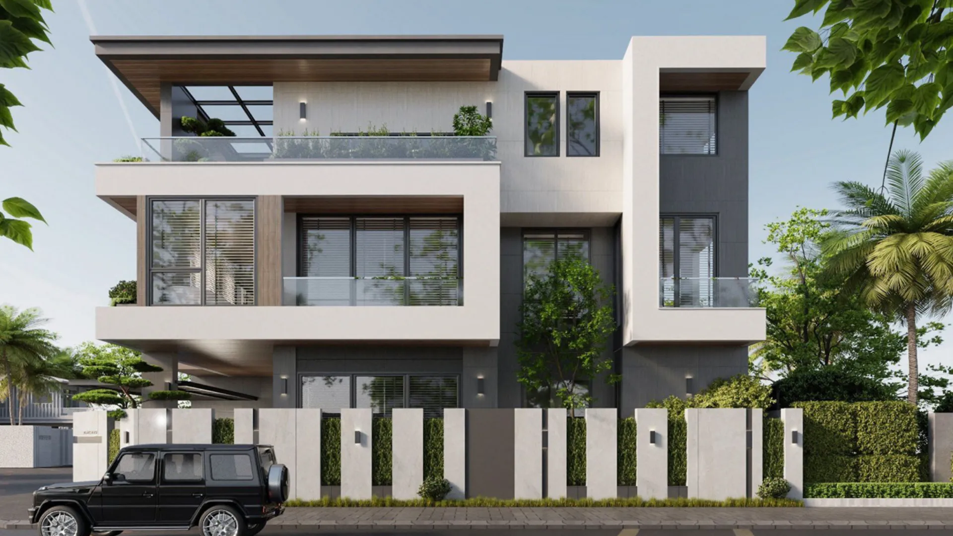 biệt thự 3 tầng hiện đại 2 mặt tiền đẳng cấp