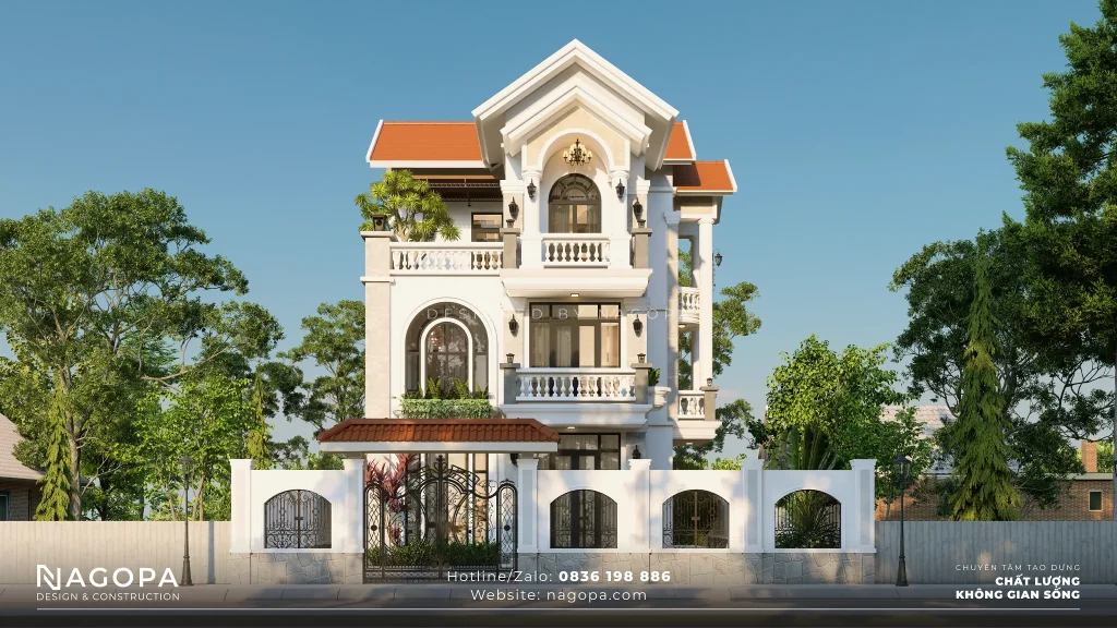 Biệt thự tân cổ điển 3 tầng mặt tiền 8m GO2422