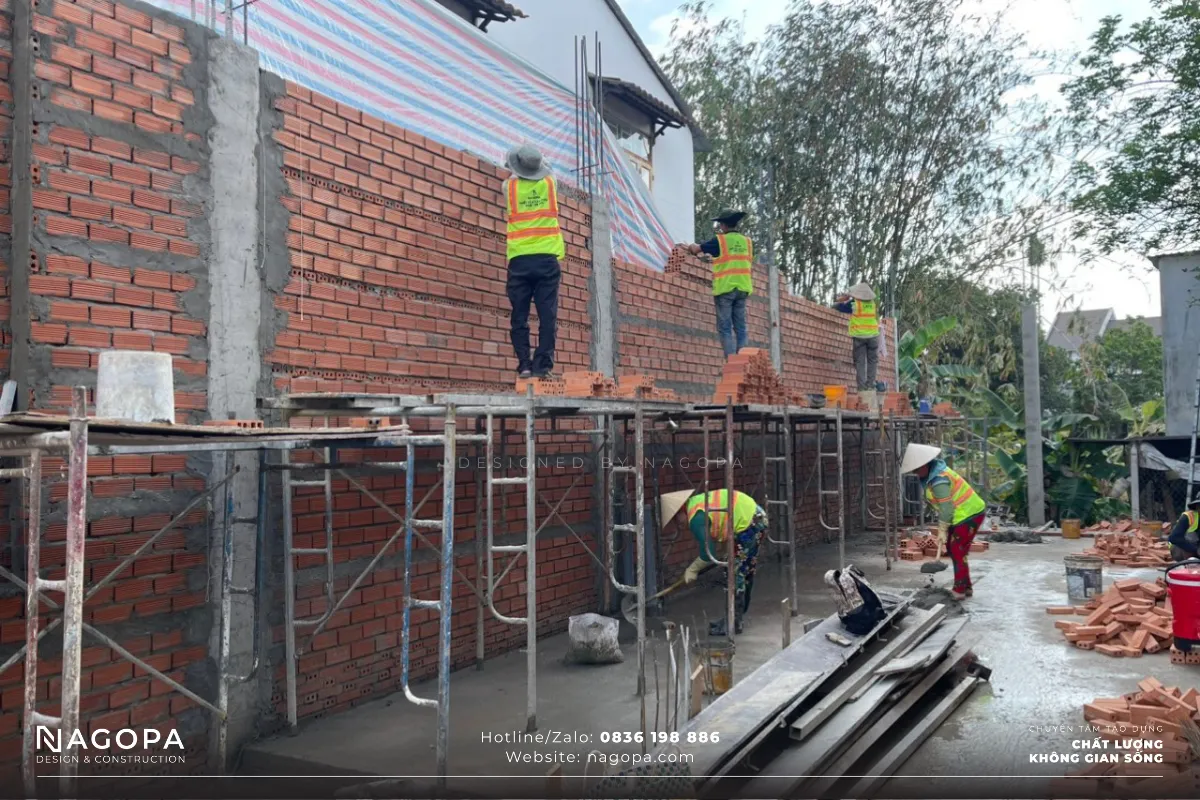 hạng mục thi công xây tường tầng trệt anhs house tại phú hòa thủ dầu một 1