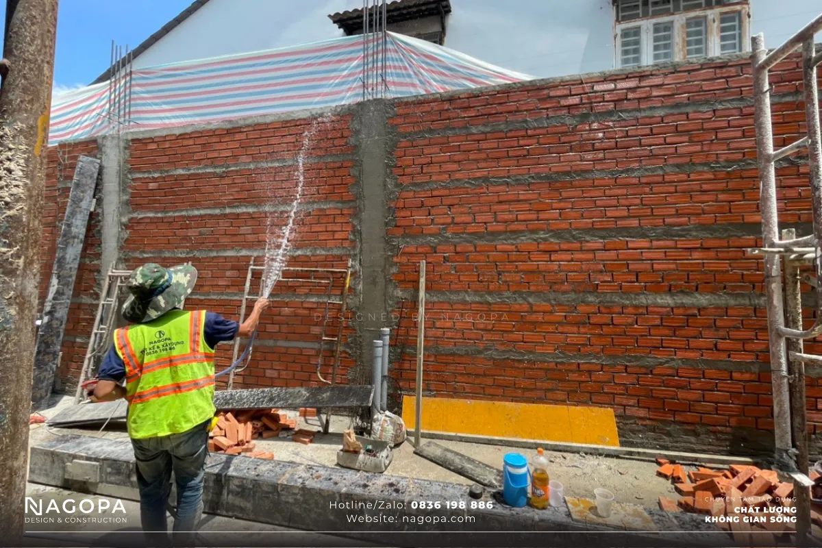 hạng mục thi công xây tường tầng trệt anhs house tại phú hòa thủ dầu một 5