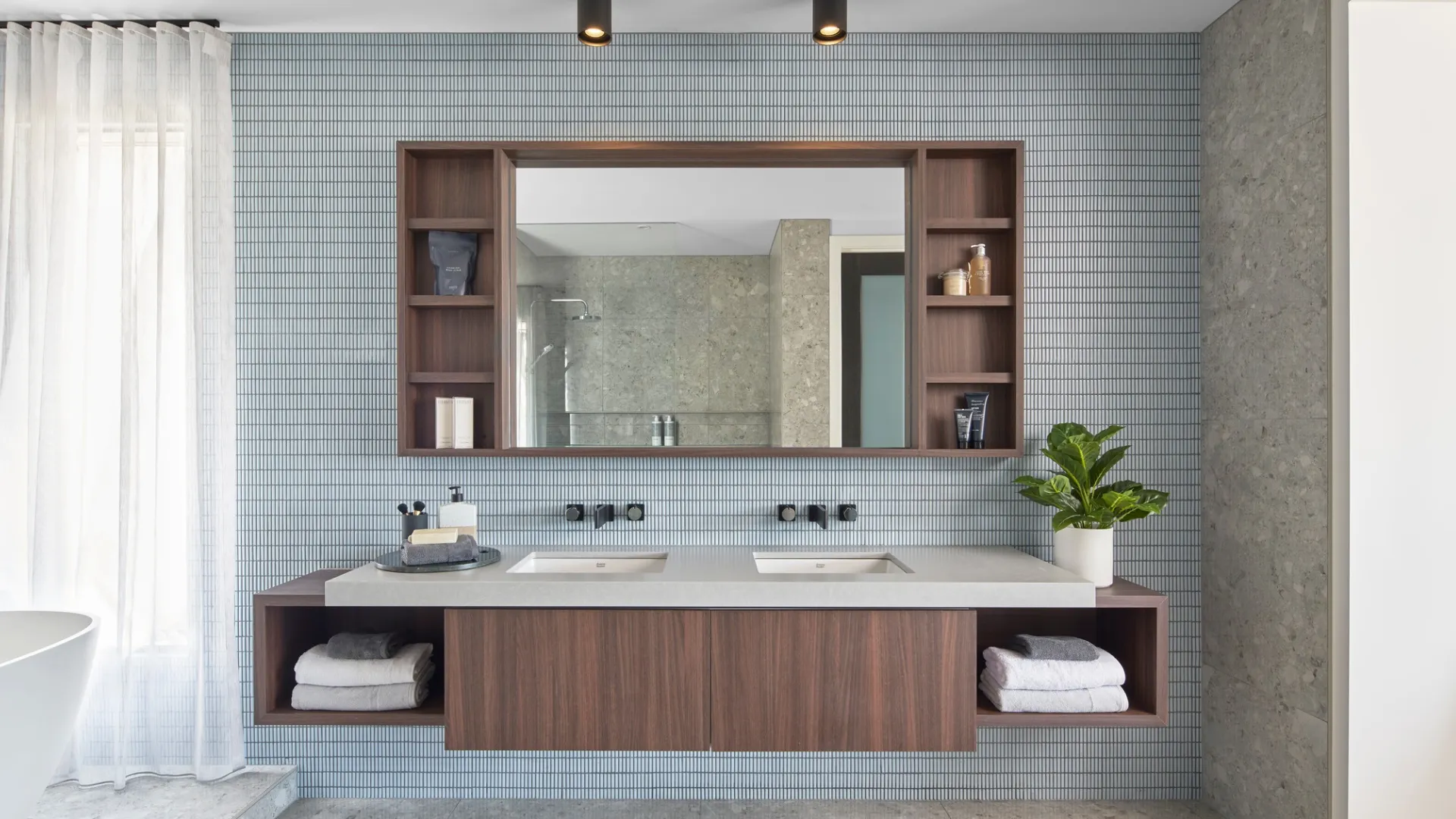 không gian phòng tắm biệt thự hiện đại 1