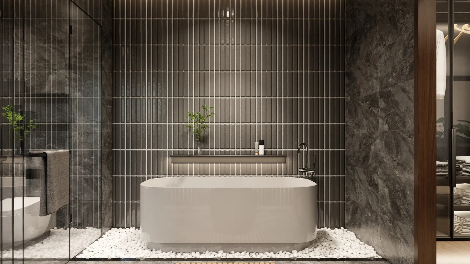 không gian phòng tắm biệt thự hiện đại