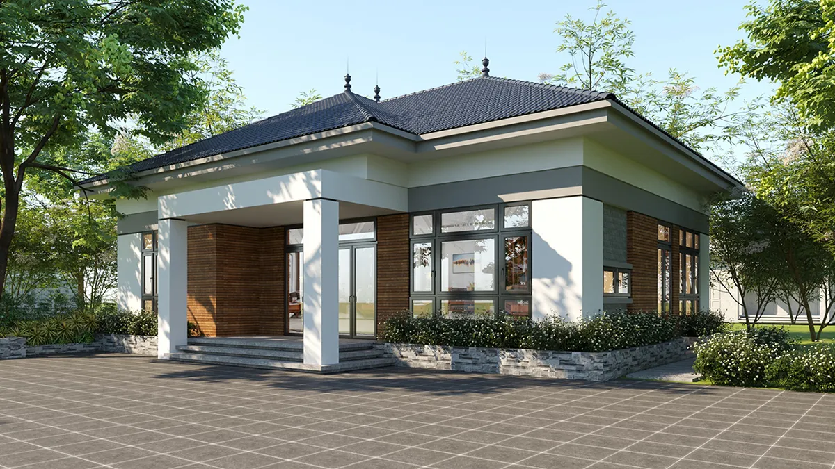 nhà cấp 4 mái nhật hiện đại xu hướng hiện nay 1