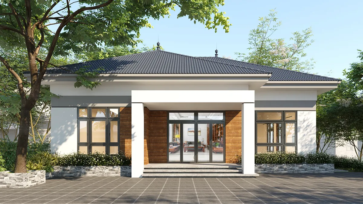 nhà cấp 4 mái nhật hiện đại xu hướng hiện nay 3