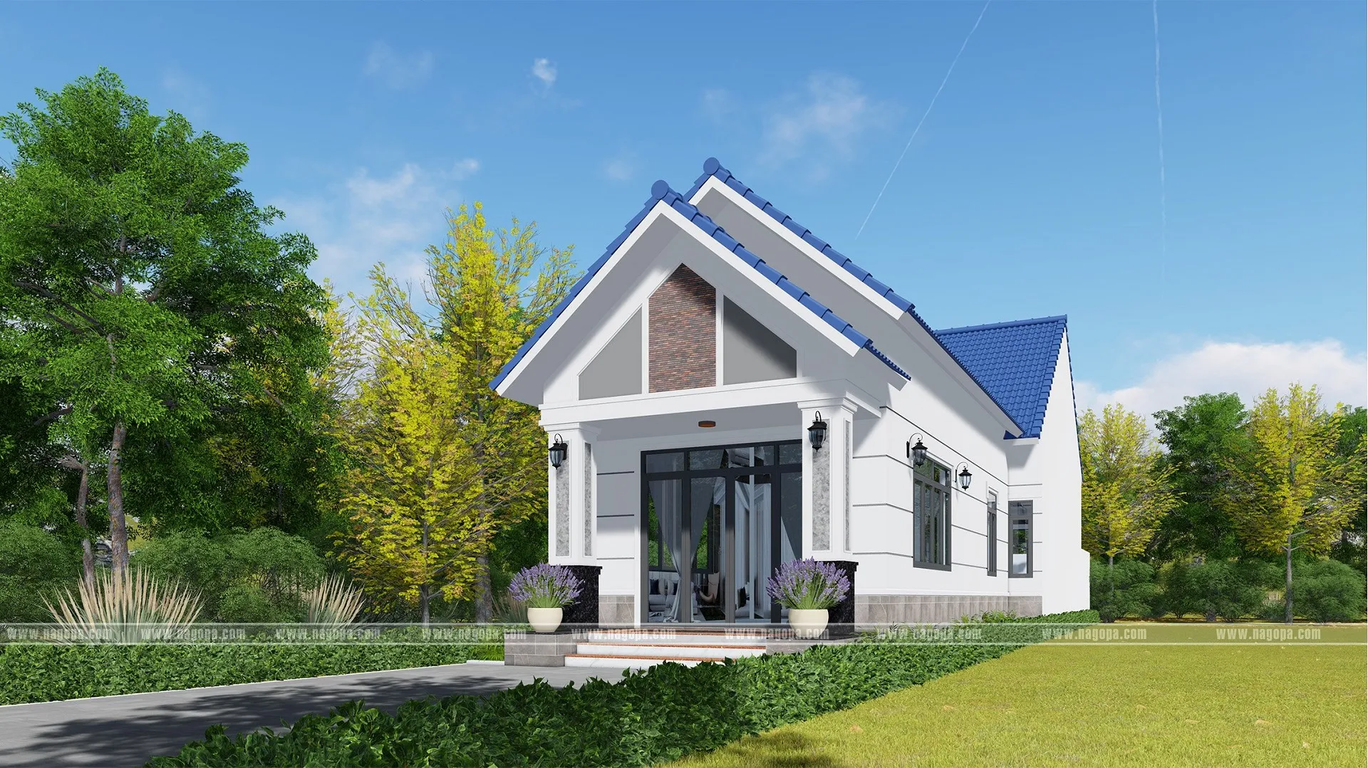 nhà cấp 4 mái thái mặt tiền 5m 1