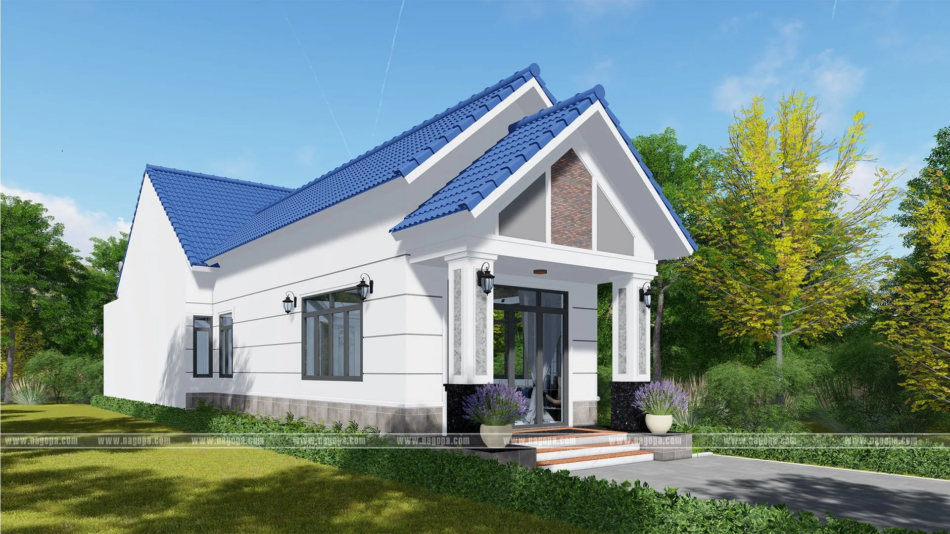 nhà cấp 4 mái thái mặt tiền 5m