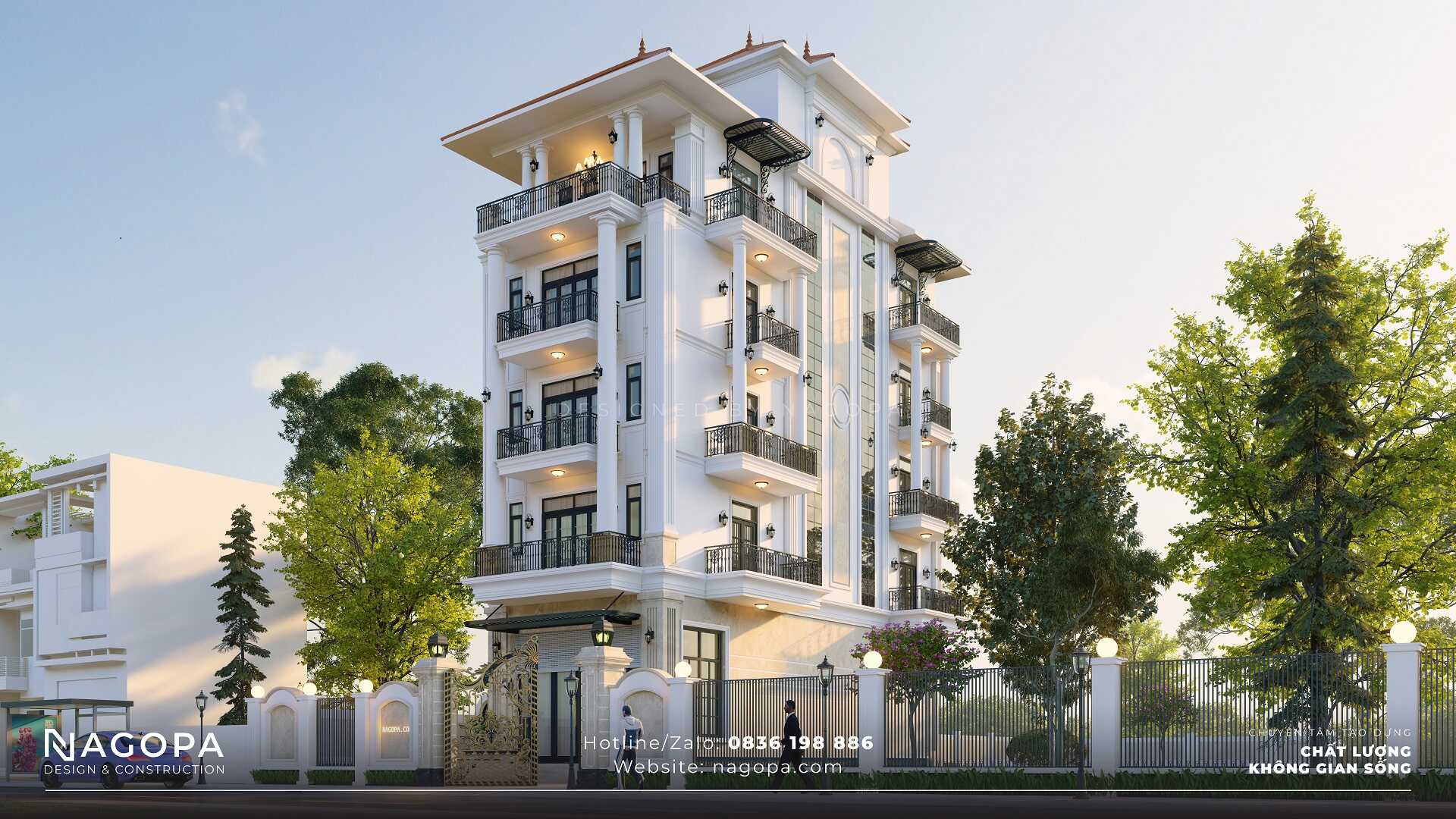 Nhà phố 6 tầng tân cổ điển tại Dầu Tiếng