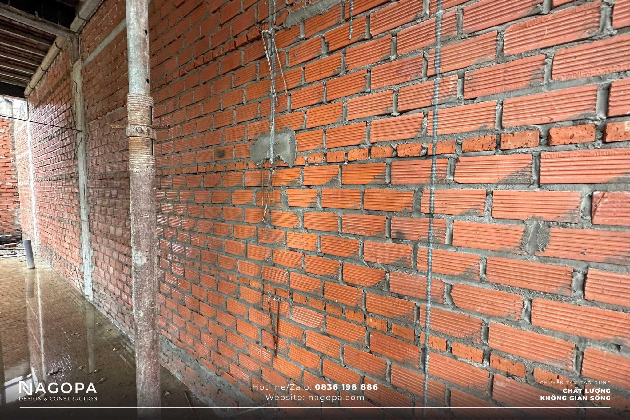 thi công nhà 2 tầng anh long tại bến cát 6