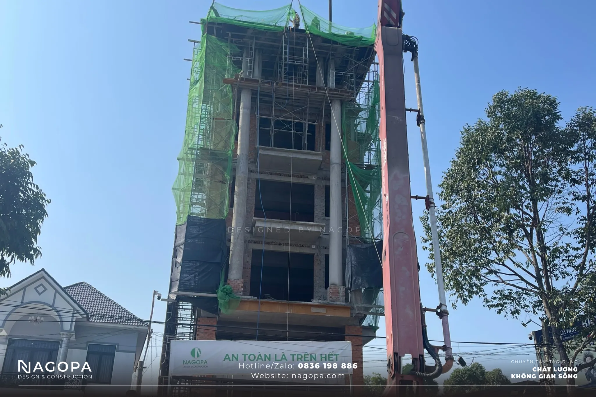 hoạt động đổ bê tông dầm sàn tầng 5 ps home dầu tiếng