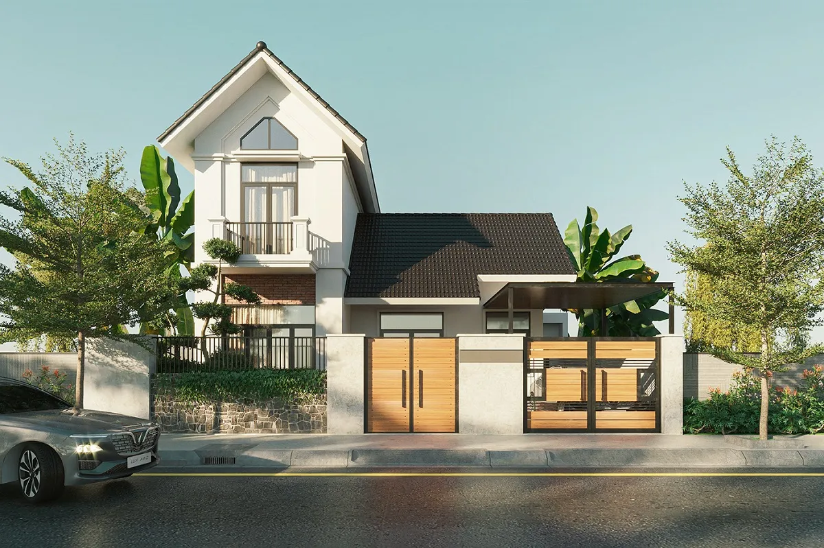 mẫu biệt thự 2 tầng mái thái nông thôn đẹp 1