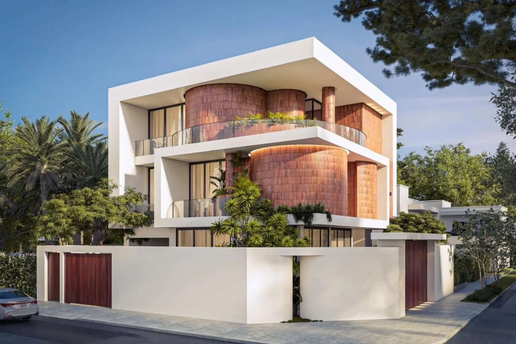 nhà 3 tầng kiến trúc mặt tiền rất nghệ thuật ấn tượng 1