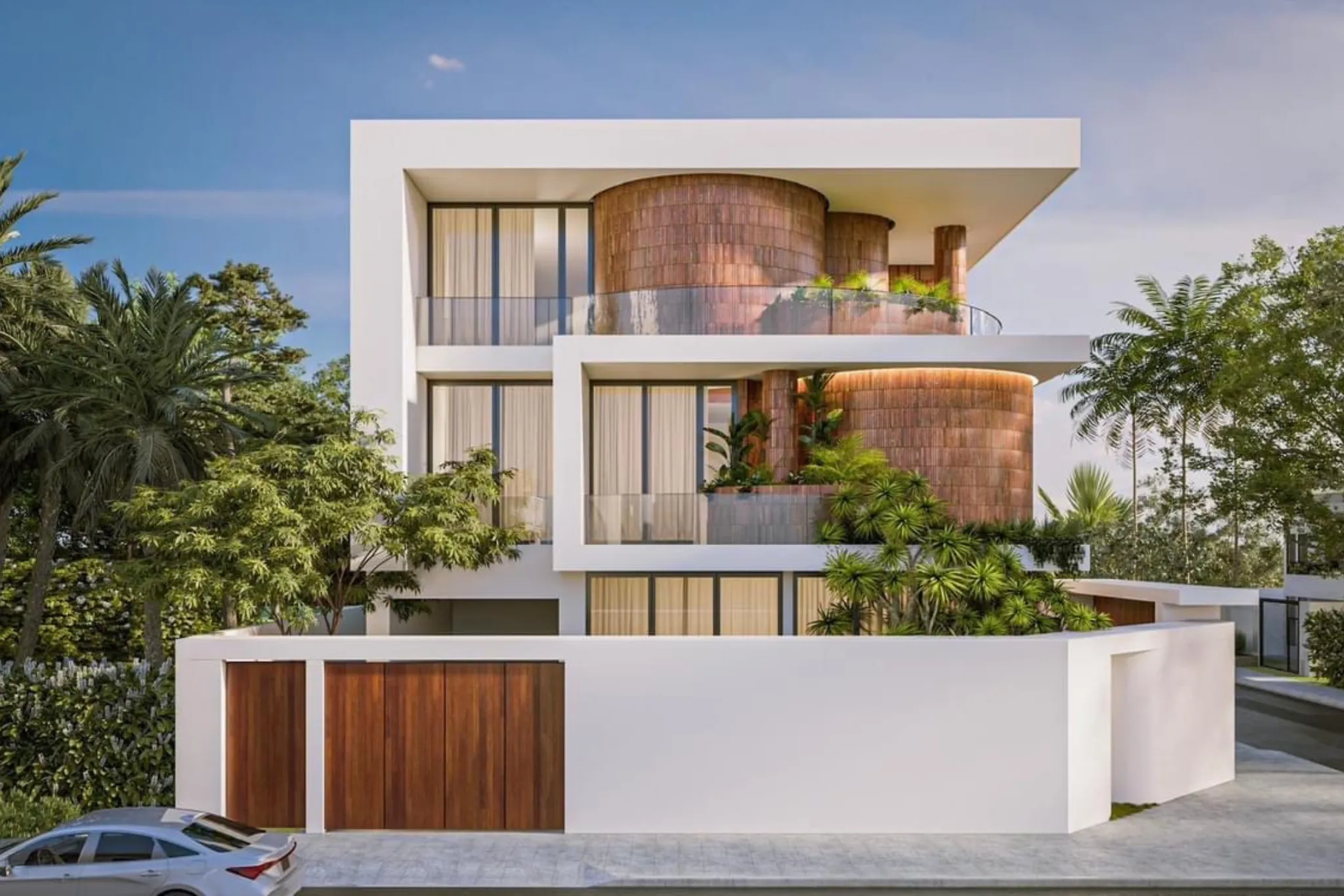 nhà 3 tầng kiến trúc mặt tiền rất nghệ thuật ấn tượng