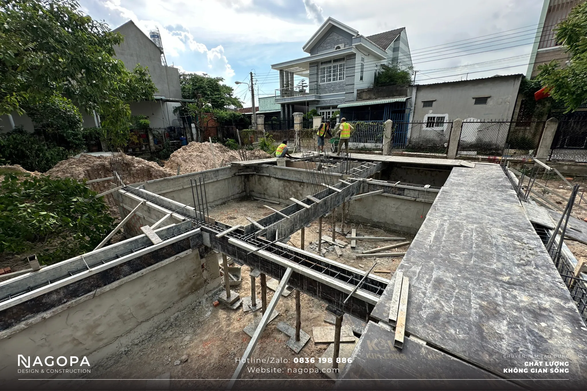 hạng mục thi công đà kiềng công trình duyen house thủ dầu một 3