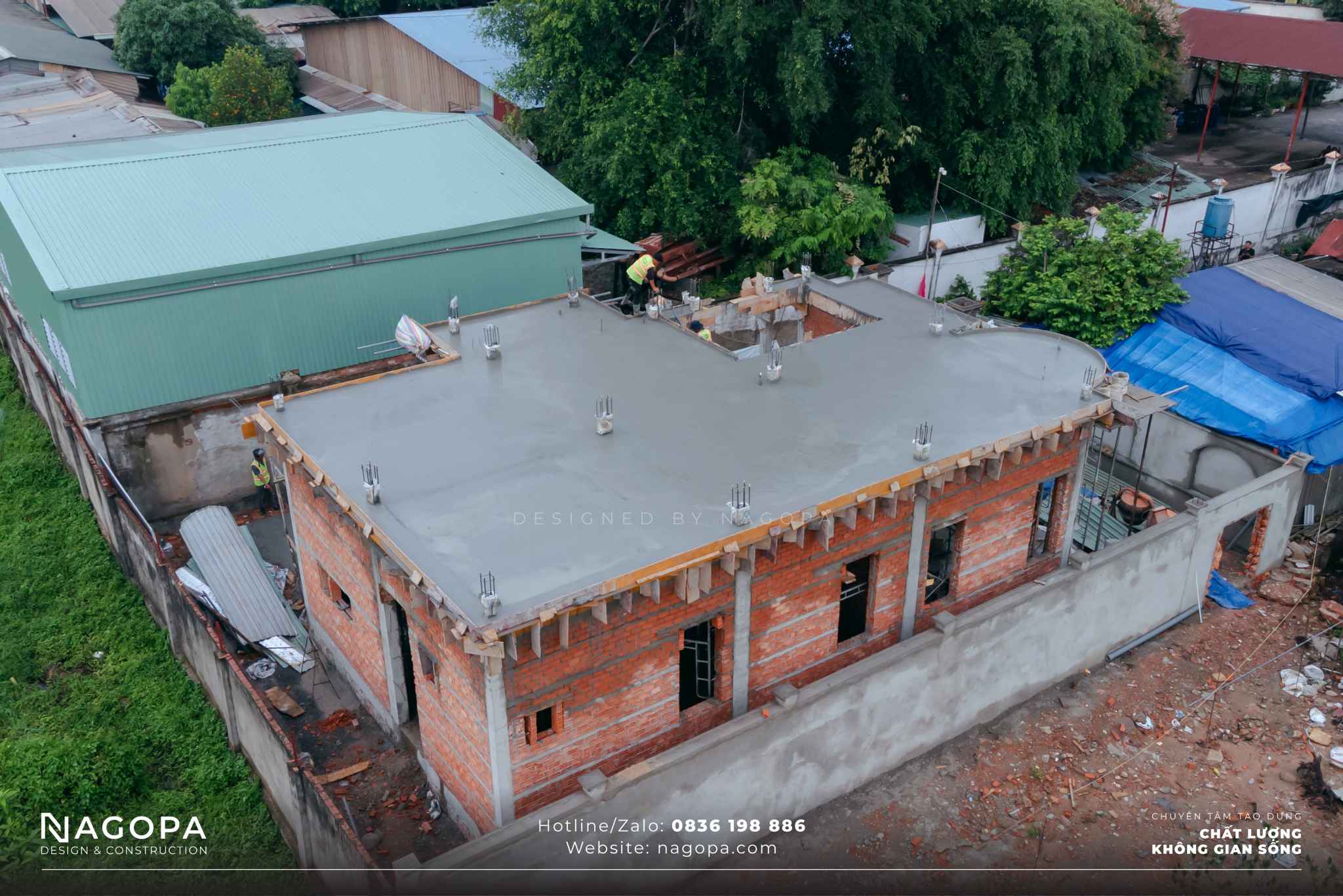 hoàn thành công tác đổ bê tông dầm sàn cường house tại thuận an 1