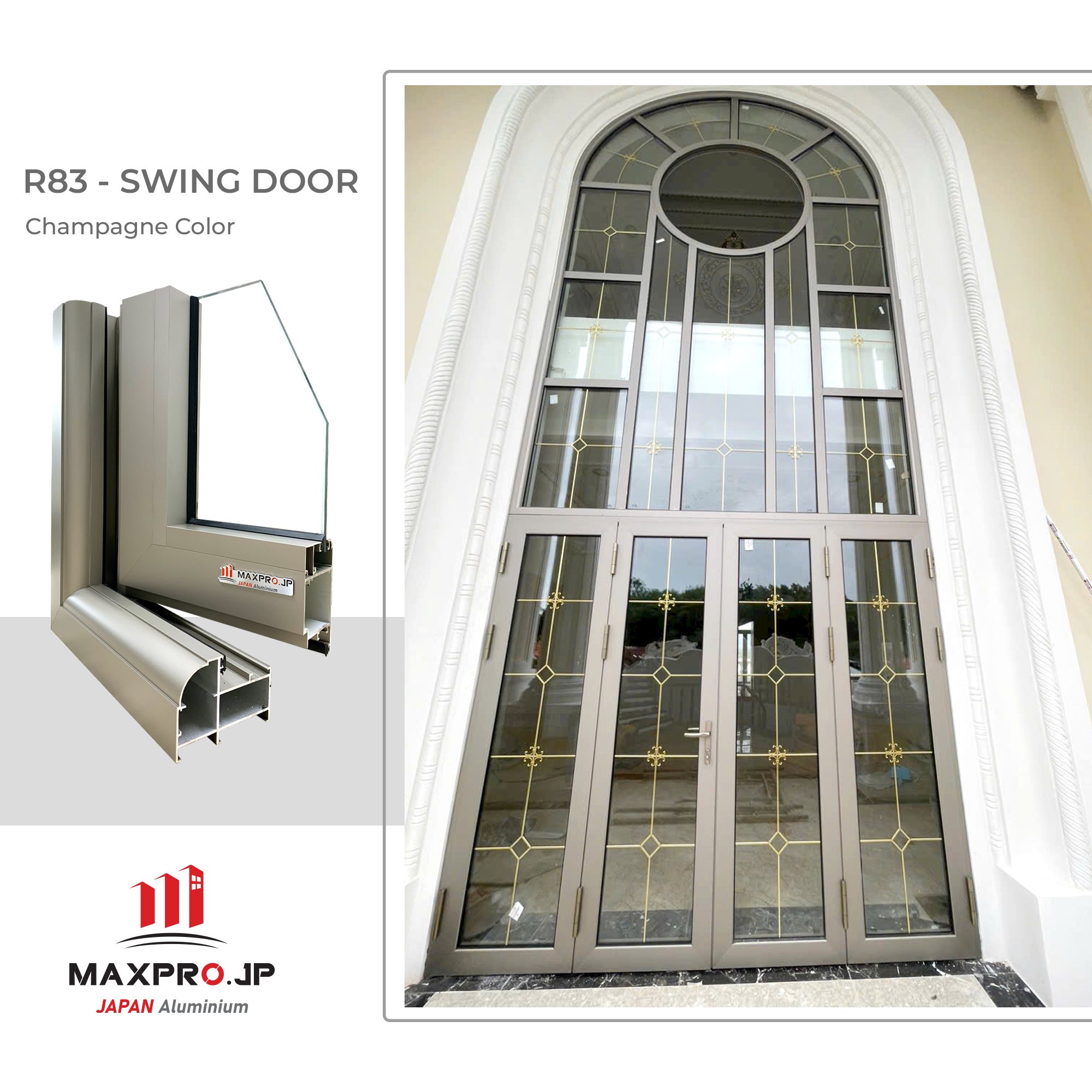 hoàn thiện cửa nhôm maxpro thực tế