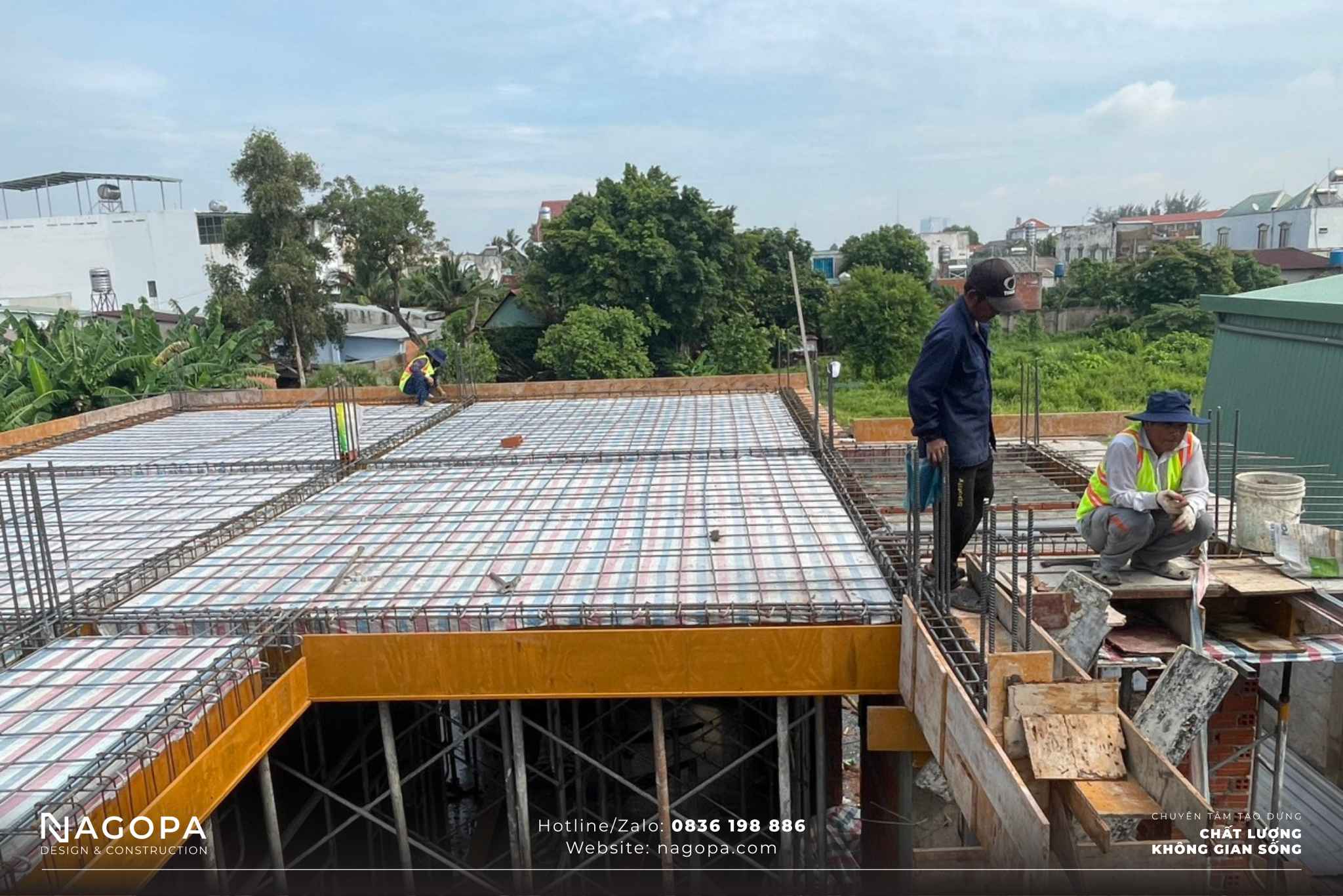 thi công thép dầm sàn cường house tại thuận an 1