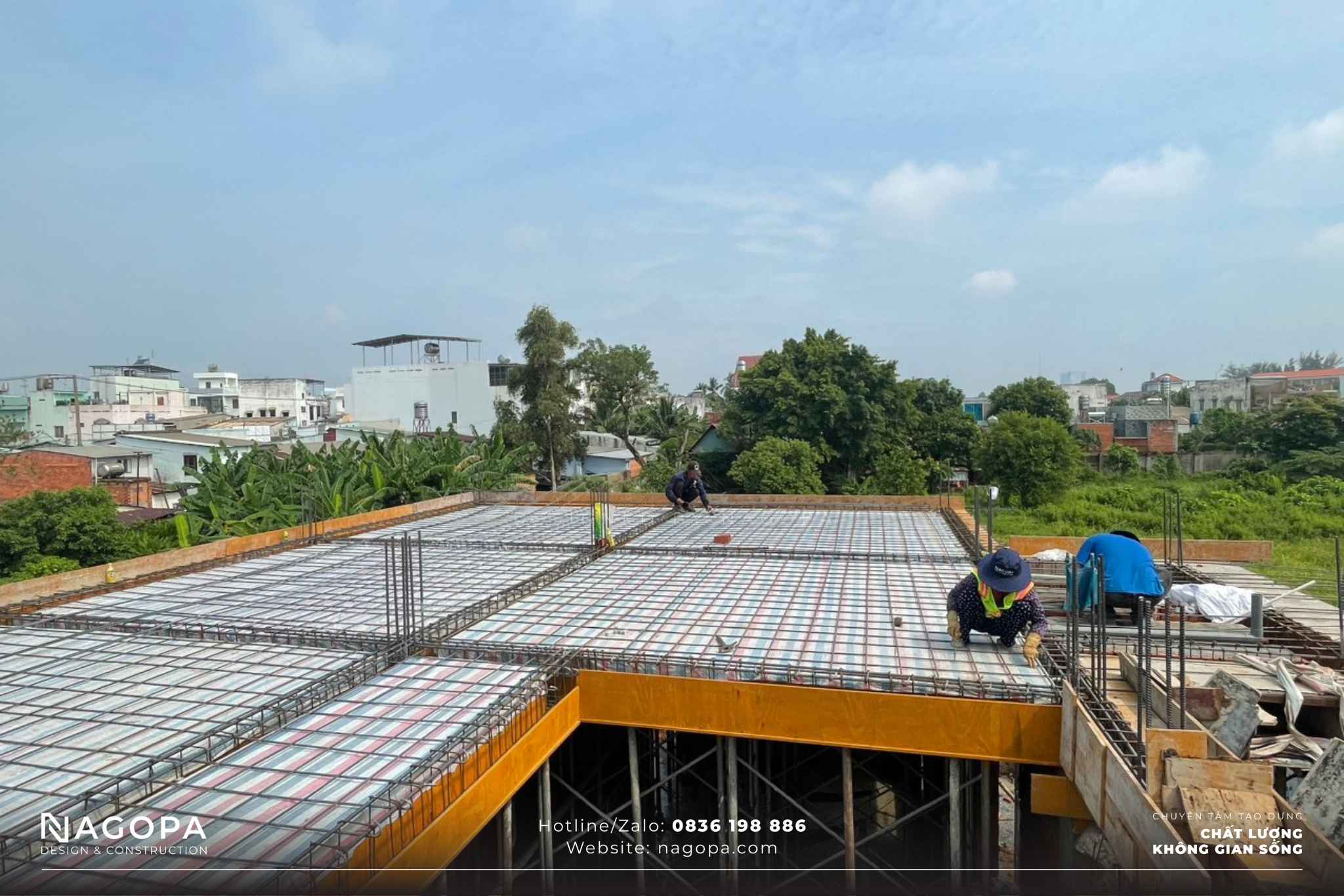 thi công thép dầm sàn cường house tại thuận an 2