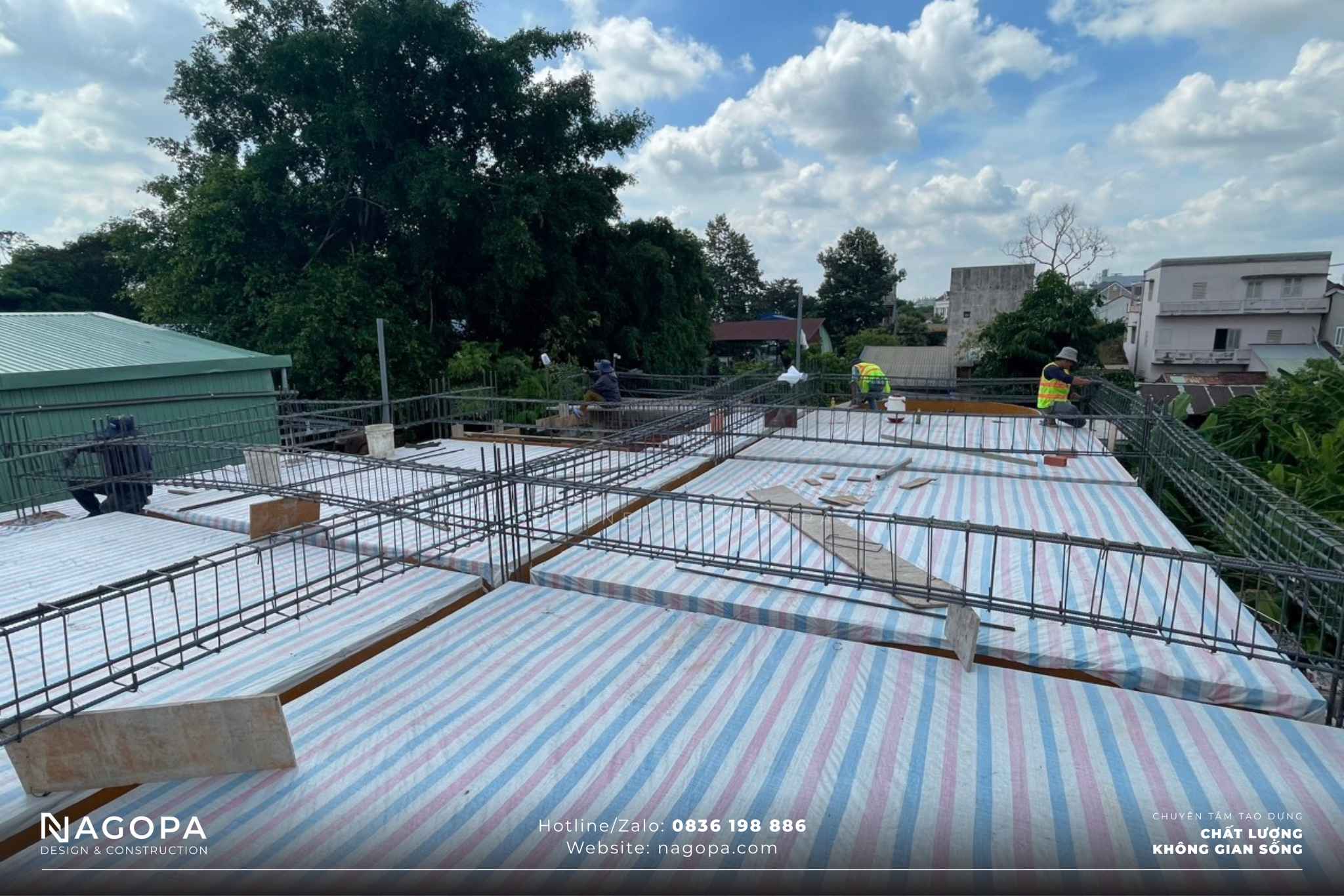 thi công thép dầm sàn cường house tại thuận an 4