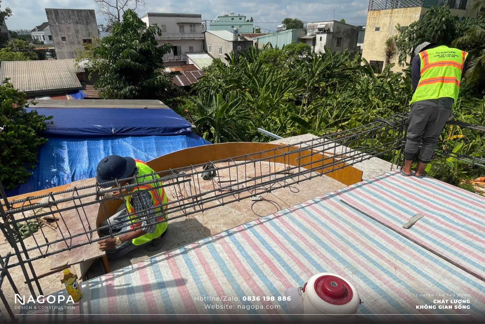 thi công thép dầm sàn cường house tại thuận an 5