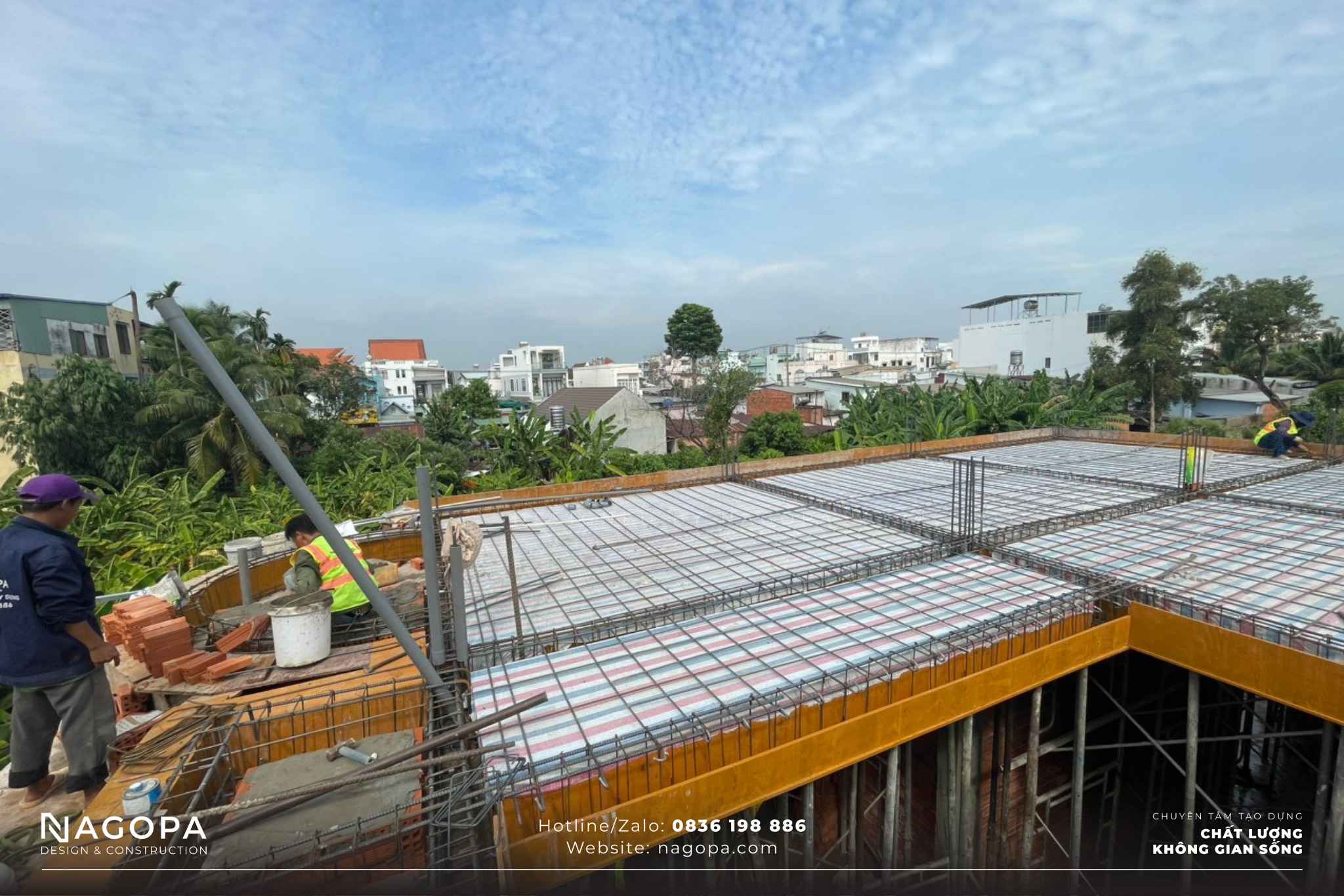 thi công thép dầm sàn cường house tại thuận an