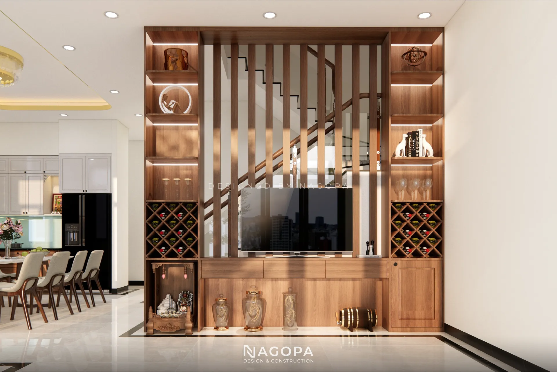 thiết kế nội thất phòng khách duyens house thủ dầu một 3