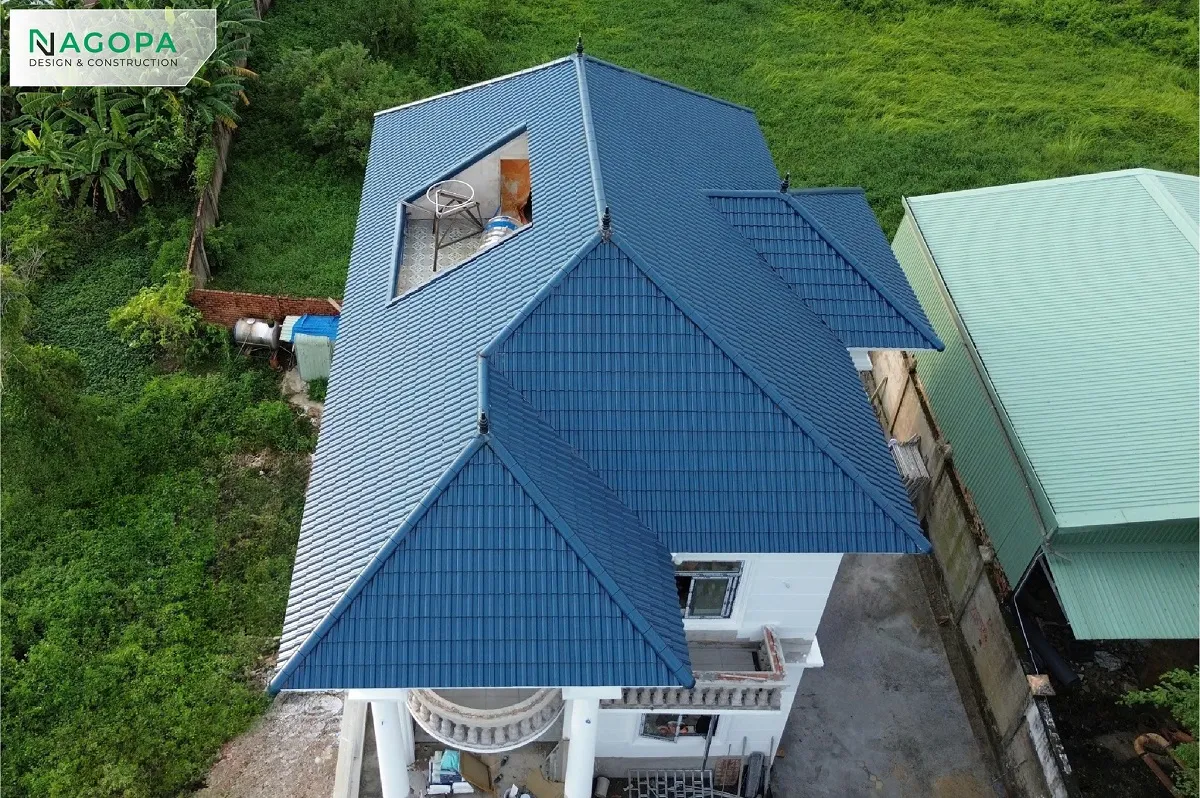 tiến độ công trình cuongs house thuận an qua góc nhìn flycam 4