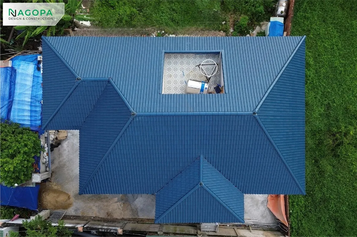 tiến độ công trình cuongs house thuận an qua góc nhìn flycam