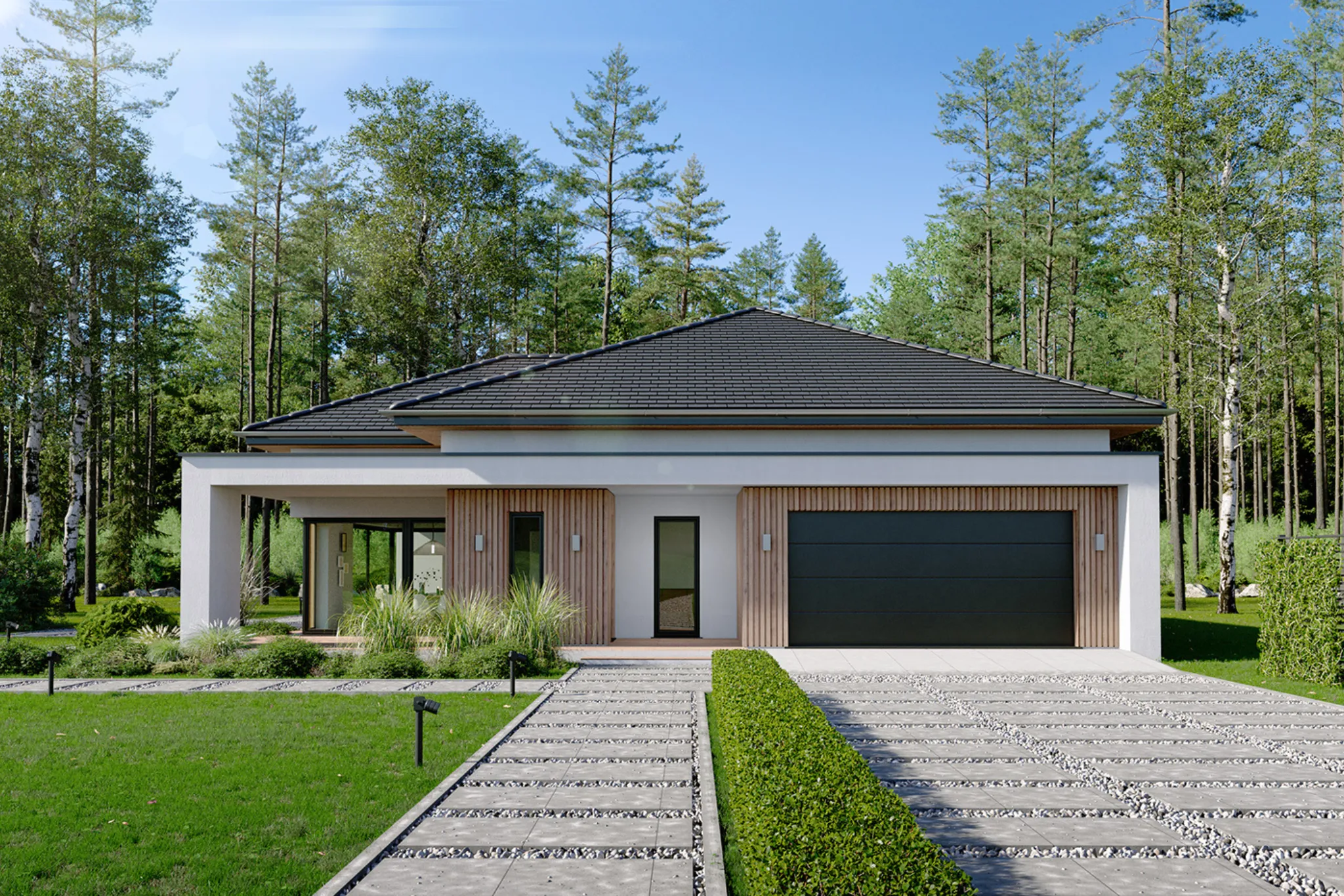 biệt thự nhà vườn 1 tầng châu âu