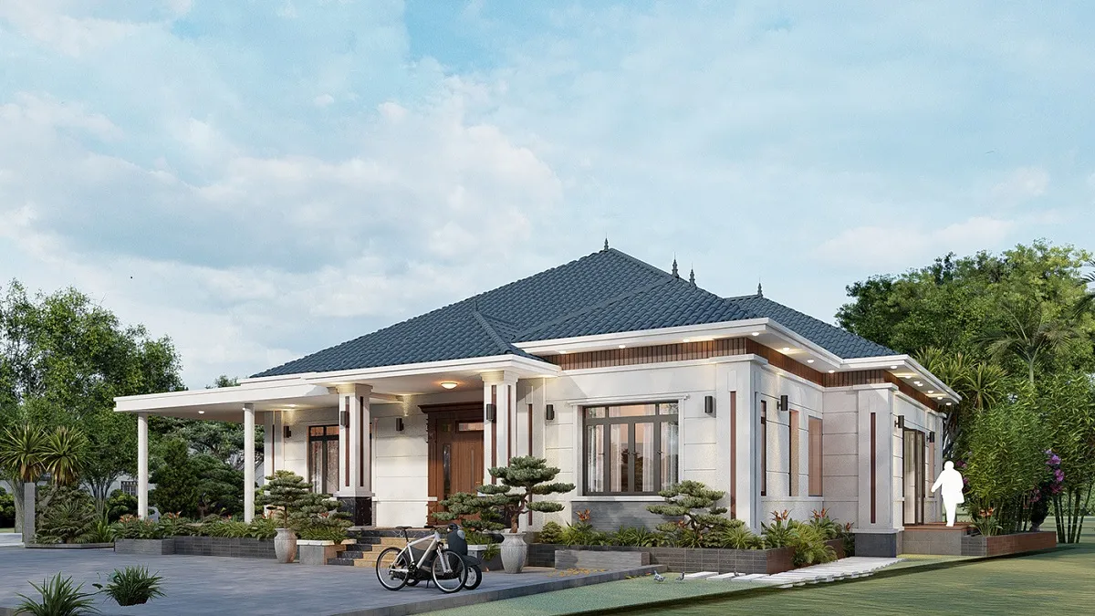 mẫu biệt thự mini 1 tầng