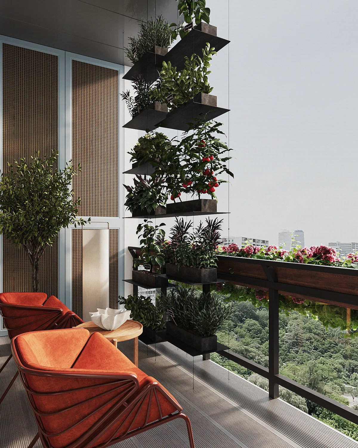 không gian lô gia chung cư