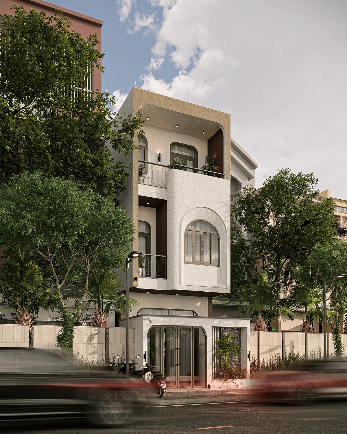 mẫu nhà ống mặt tiền 4m 3 tầng 4x20