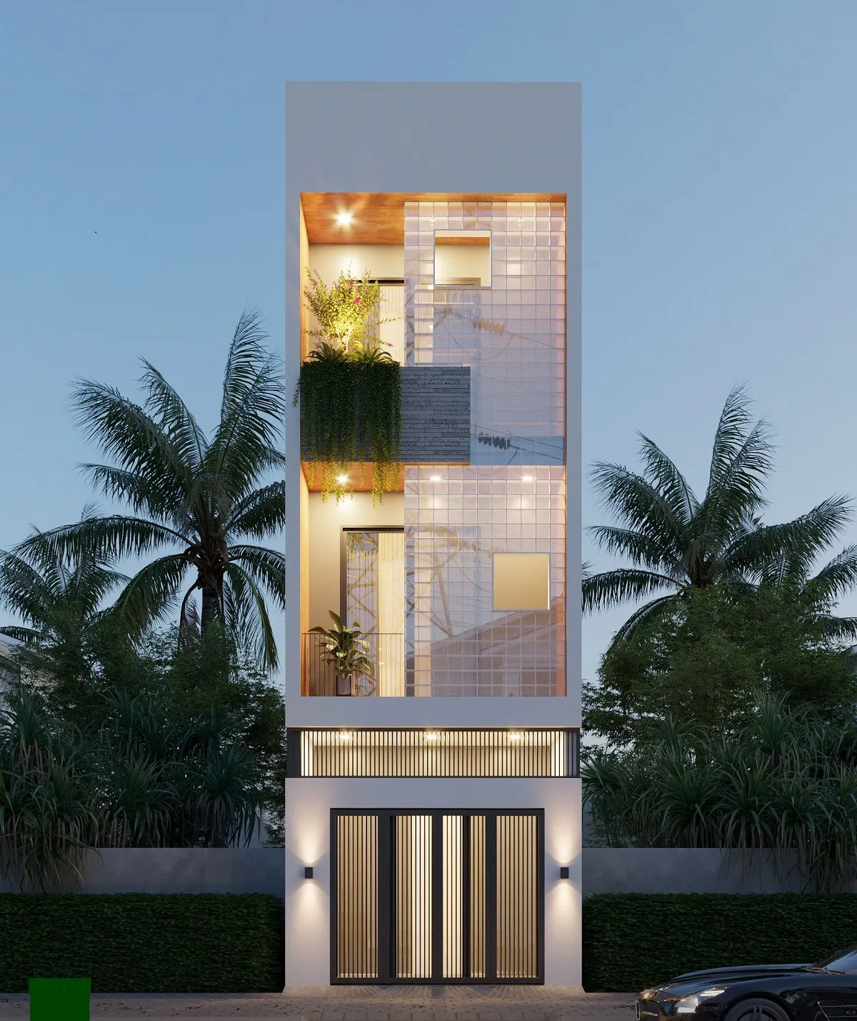 Nhà 3 tầng mặt tiền đón ánh sáng tự nhiên