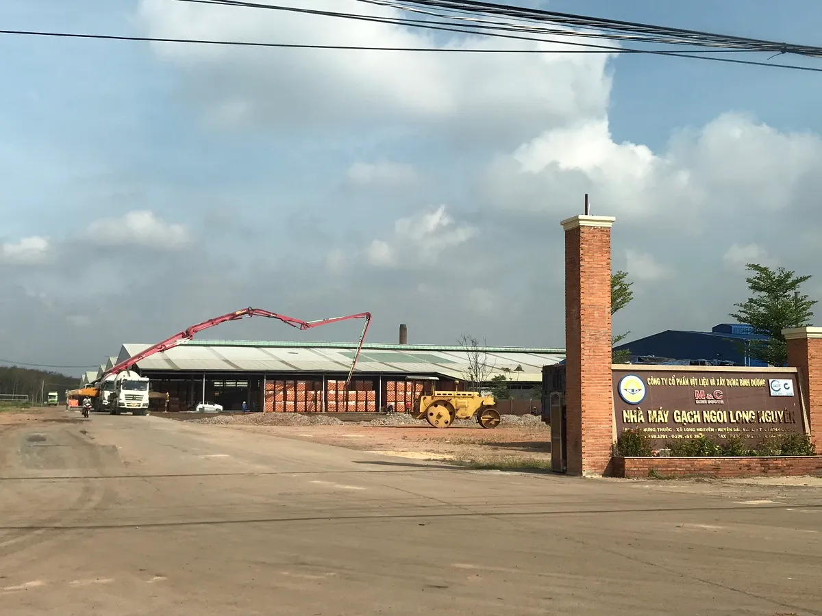 nhà máy gạch tuynel m&c cơ sở long nguyên bàu bàng