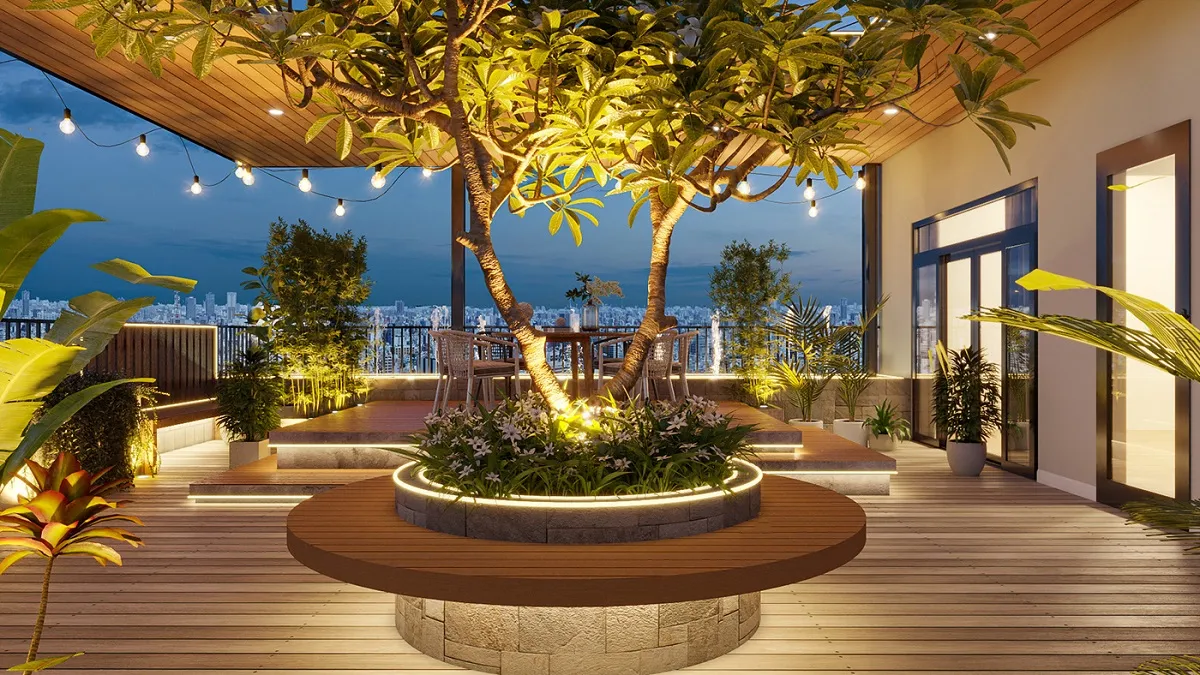 thiết kế sân thượng đẹp có bbq ngoài trời 1