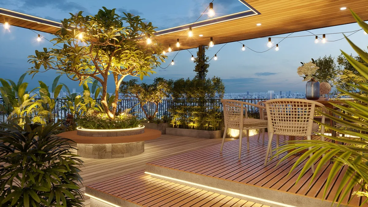 thiết kế sân thượng đẹp có bbq ngoài trời 2