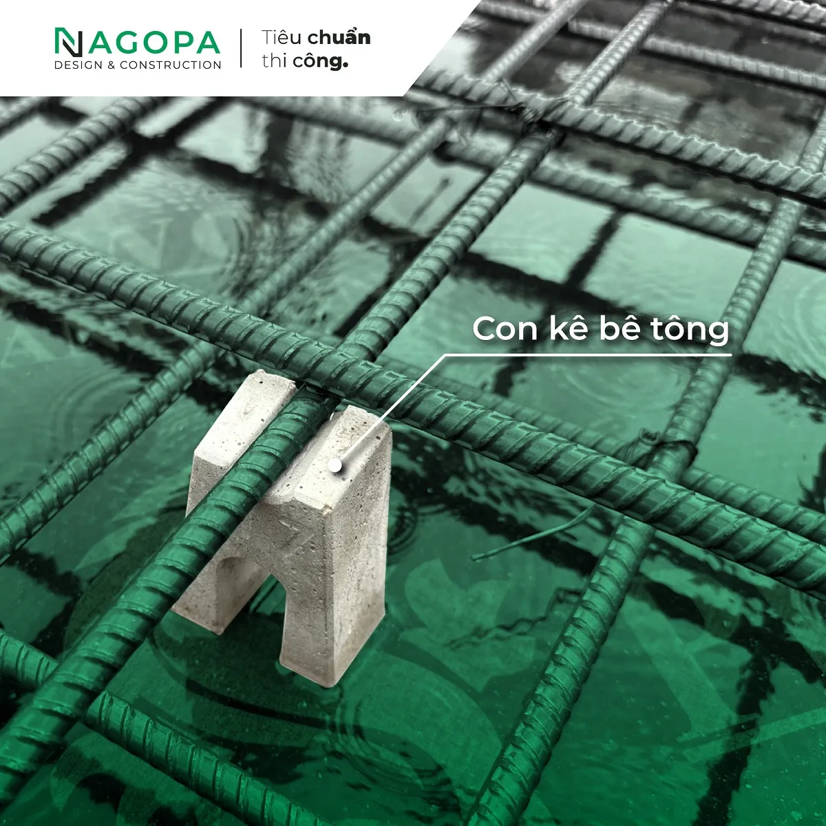 công ty nagopa ứng dụng con kê bê tông vào công trình 1