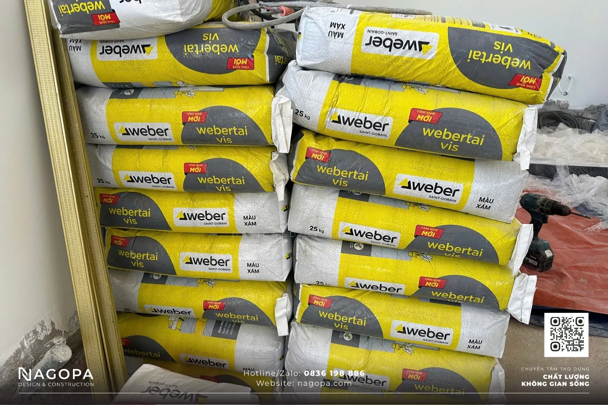 keo dán gạch được nagopa sử dụng