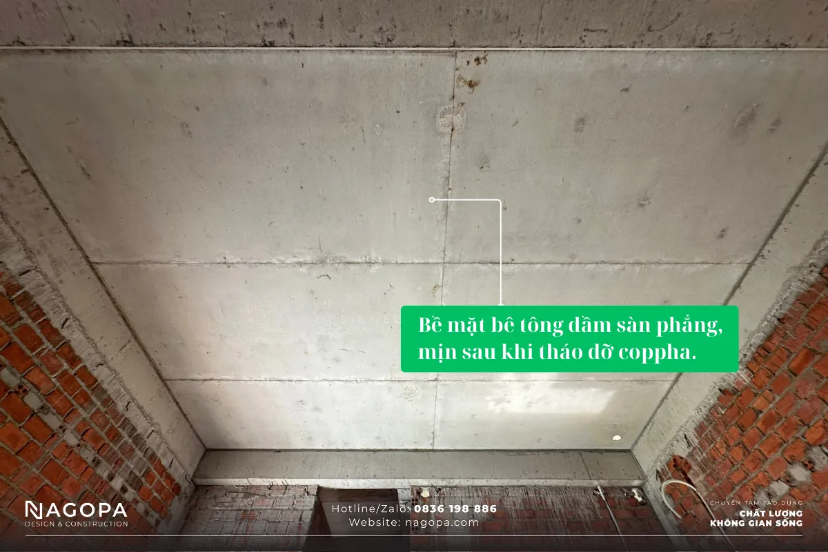 chất lượng bề mặt dầm sàn sau khi tháo dỡ coppha 1
