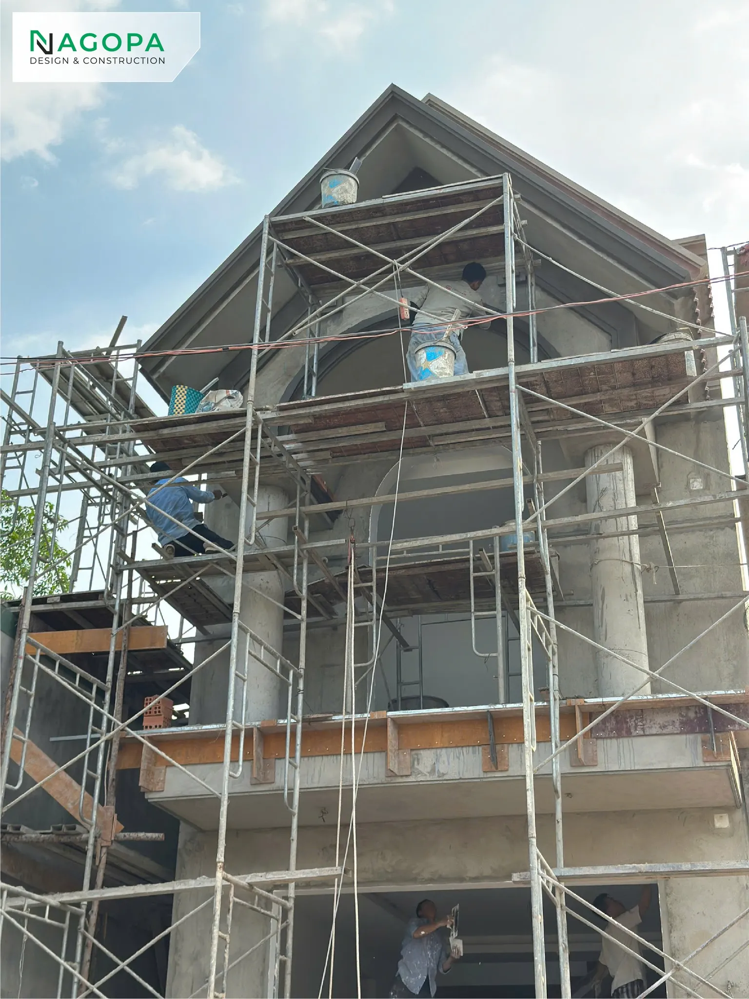công tác hoàn thiện sơn nước hs house hội nghĩa tân uyên 4