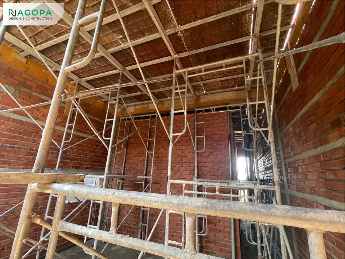 đổ bê tông dầm sàn lầu 1 nhà phố hs house tại tân uyên 6