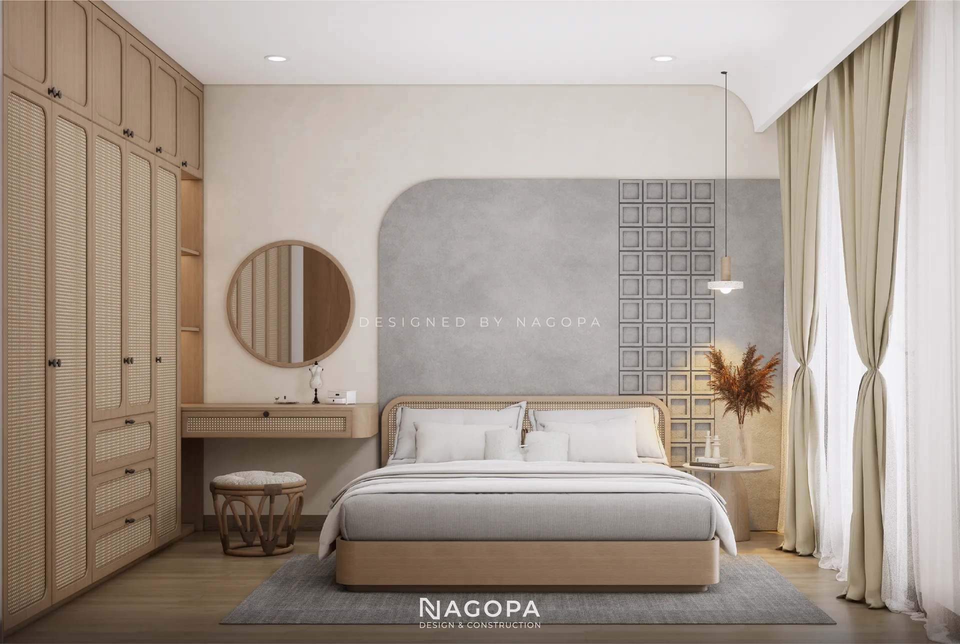 không gian nội thất phòng ngủ the nest house go2544 1