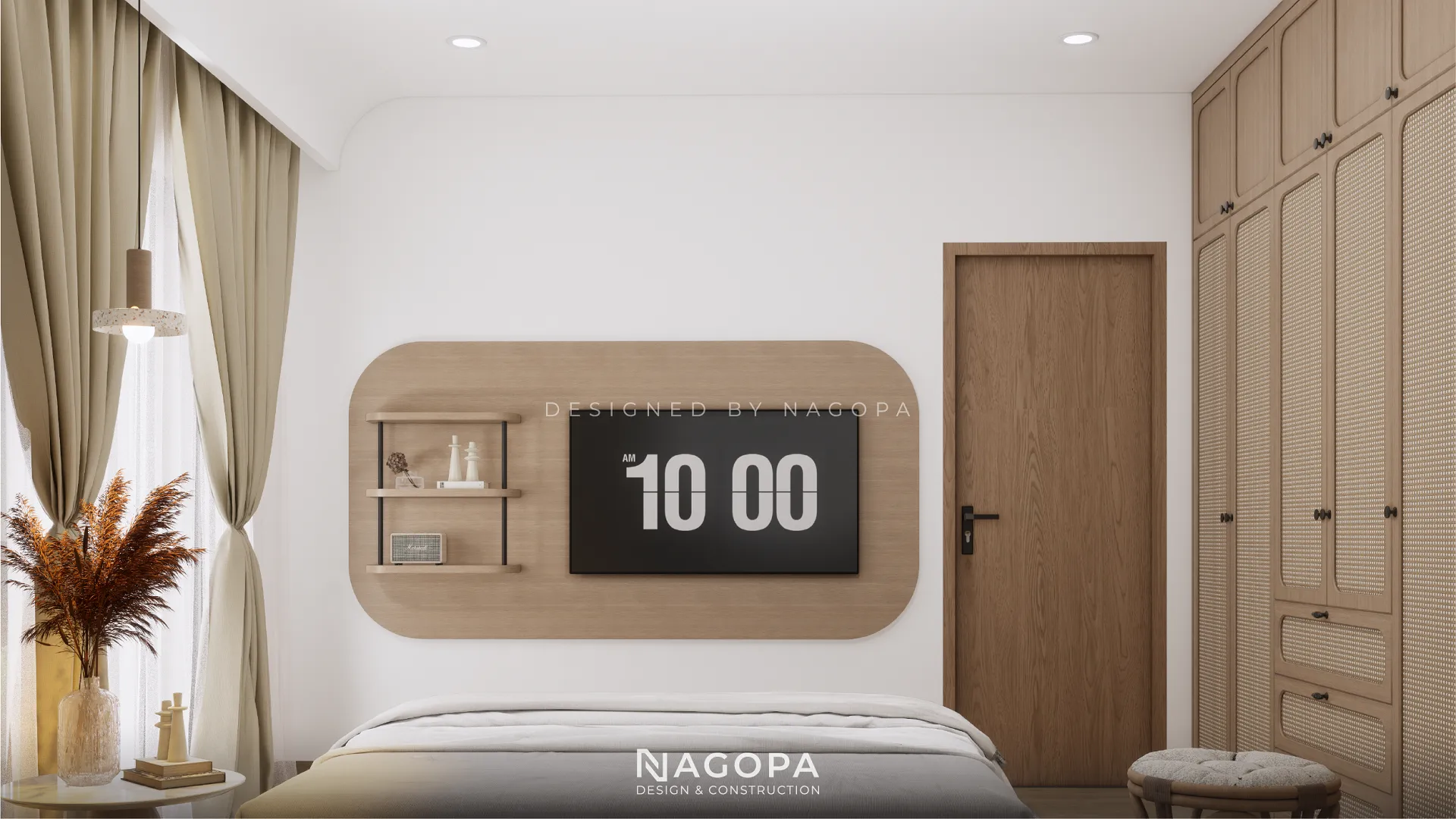 không gian nội thất phòng ngủ the nest house go2544 3