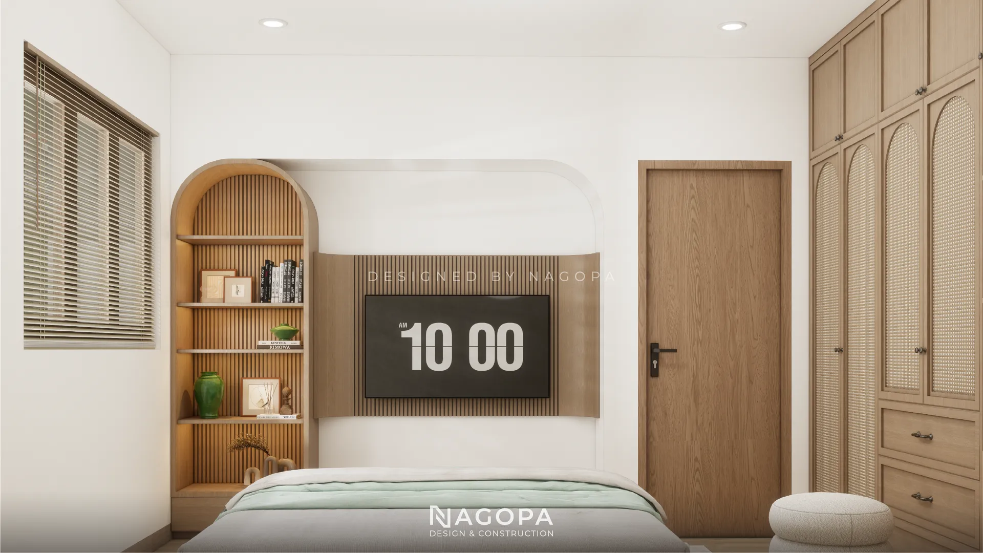 không gian nội thất phòng ngủ the nest house go2544 4