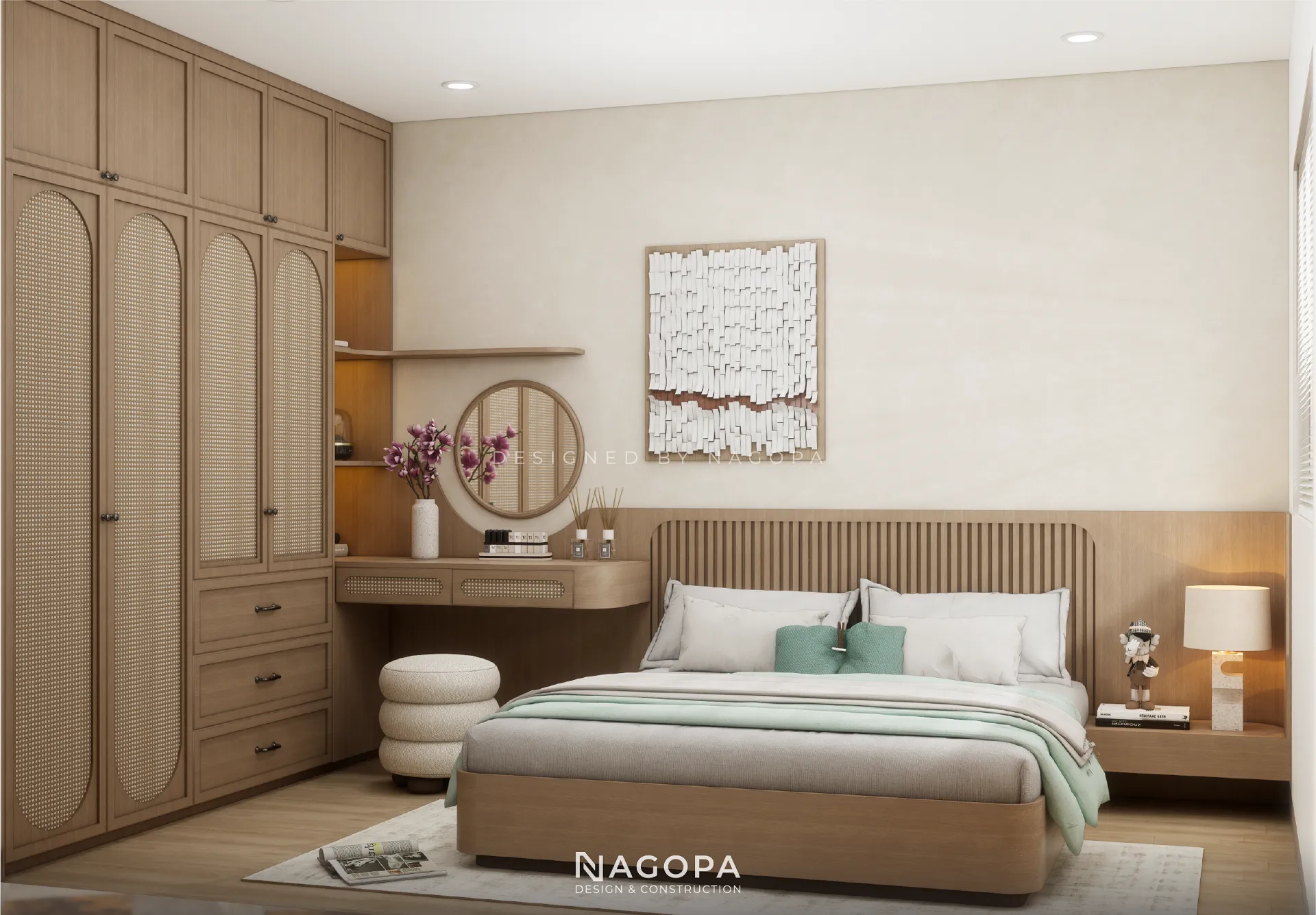 không gian nội thất phòng ngủ the nest house go2544 7