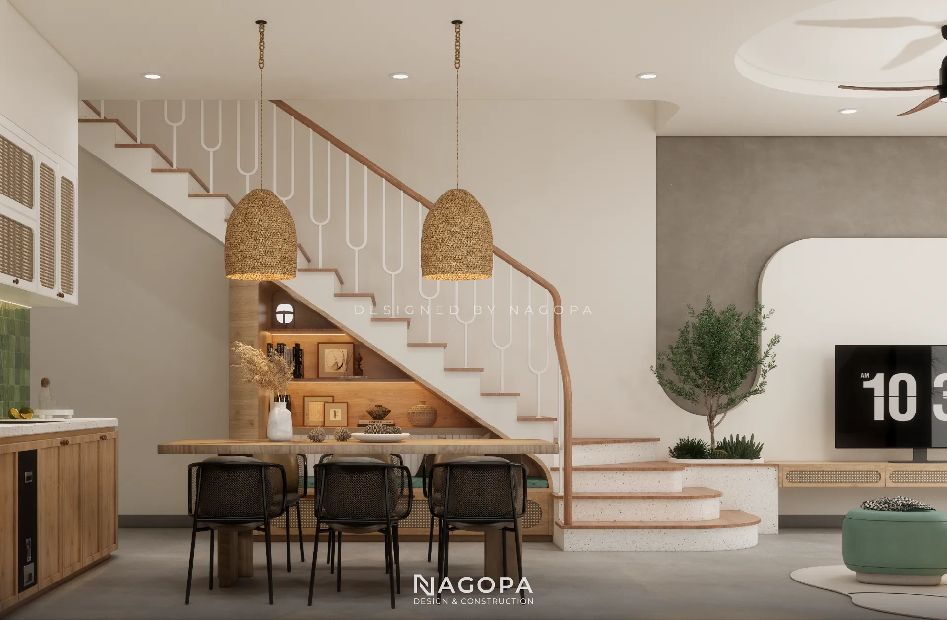 không gian nội thất phòng tắm the nest house go2544 6