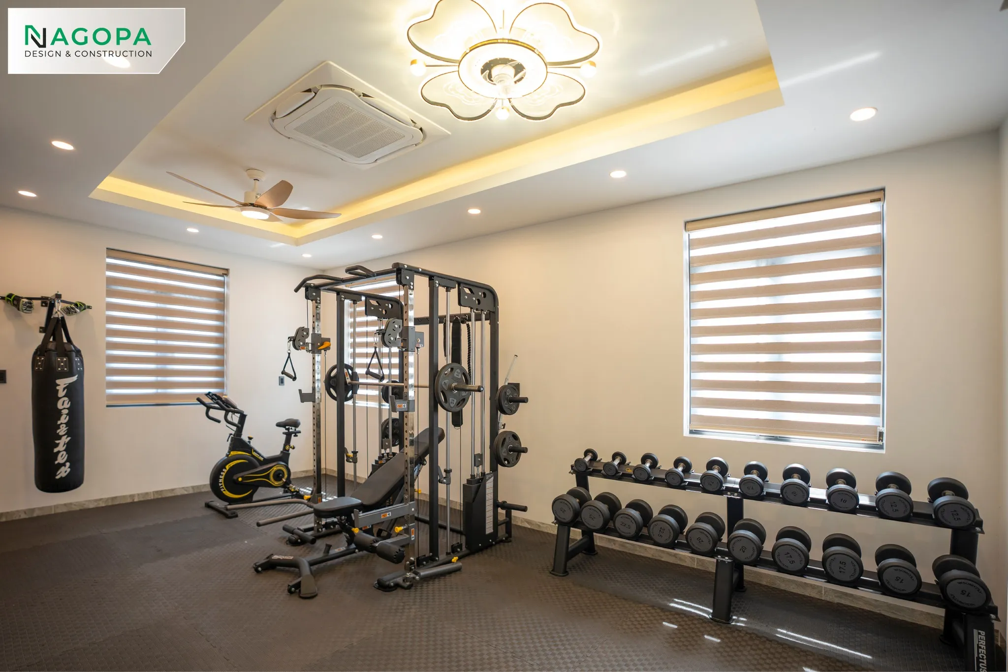 không gian phòng gym ps home dầu tiếng