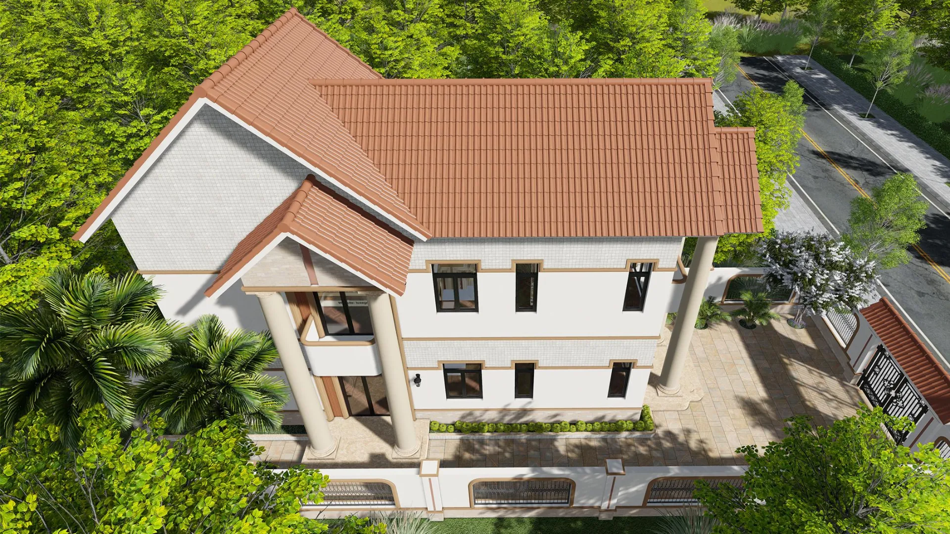 nhà phố 2 tầng mái ngói sang trọng 1