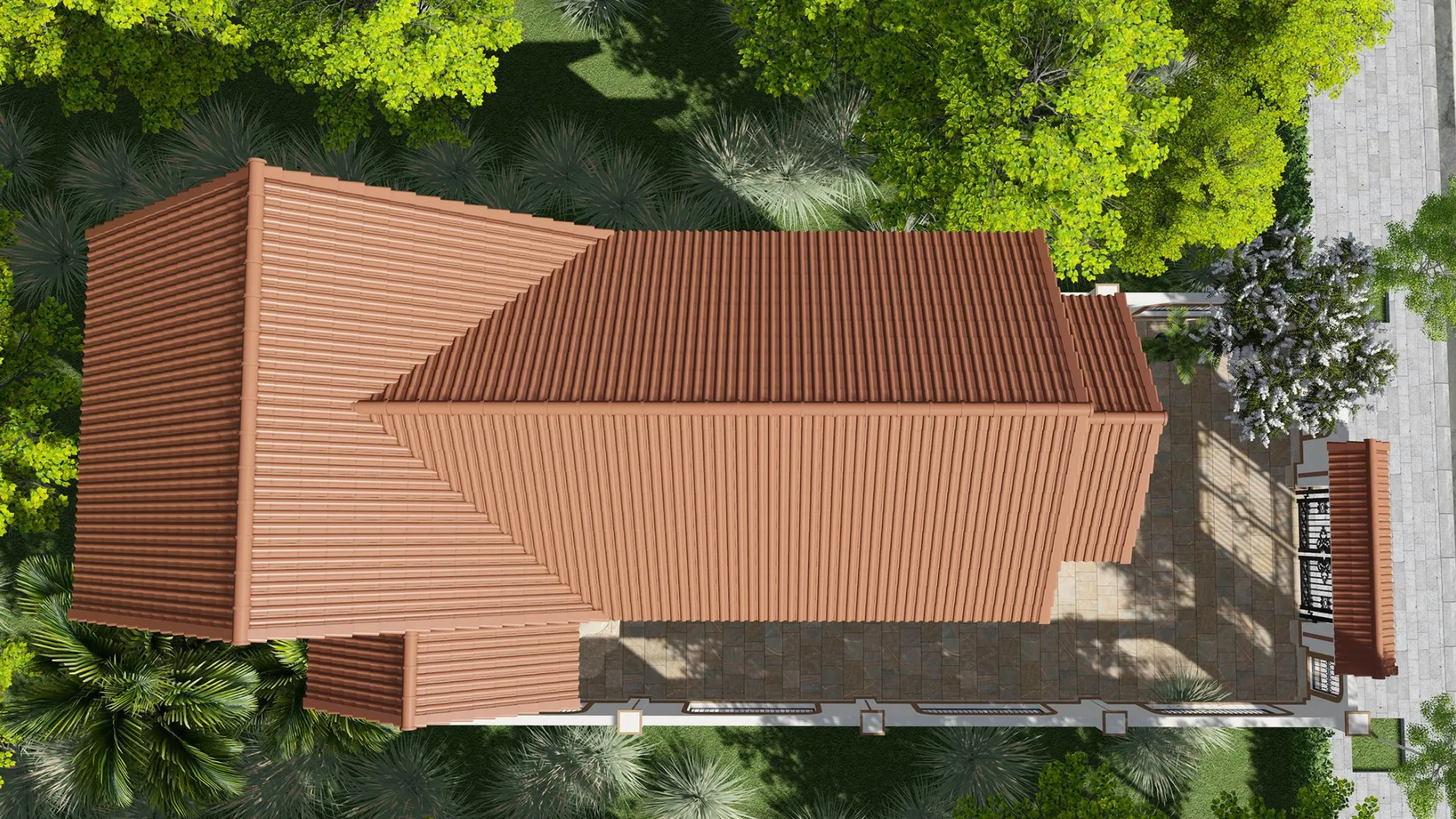 nhà phố 2 tầng mái ngói sang trọng 2